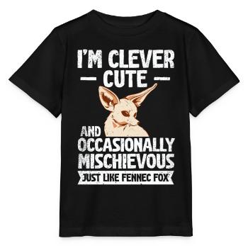Fennec Fox Clever Mignon Fennec Foxes Propriétaire - T-shirt bio MINI CREATOR Stanley/Stella Enfant - noir - Devant - Mikhail (115cm)