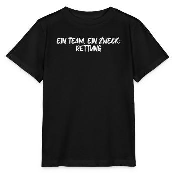 Feuerwehr - Ein Team. Ein Zweck: Rettung - Stanley/Stella Kinder T-Shirt MINI CREATOR  - Schwarz - Vorne - Mikhail (115cm)