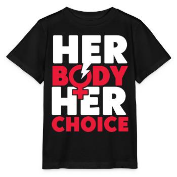 Feminist Her Body Her Choice - Stanley/Stella MINI CREATOR Kids’ T-Shirt - black - Front - Mikhail (115cm)