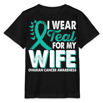 Wear teal for the support of the - Stanley/Stella MINI CREATOR Kids’ T-Shirt - black - Front - Mikhail (115cm)