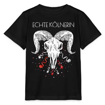 Echte Kölnerin Köln Cologne Colonia Fußballfan - Stanley/Stella Kinder T-Shirt MINI CREATOR  - Schwarz - Vorne - Mikhail (115cm)