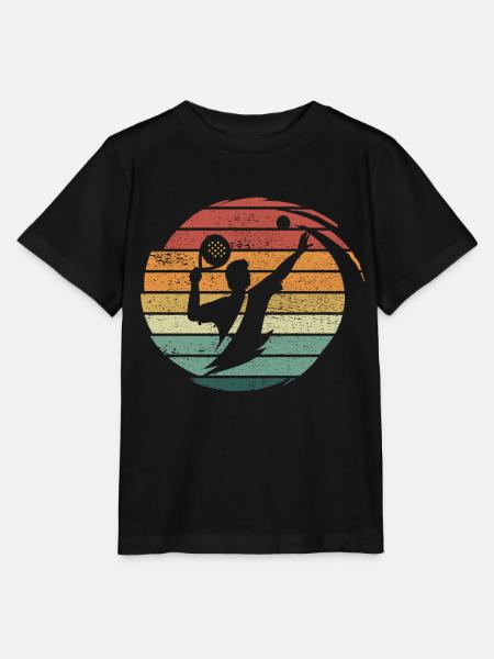 Padel Player Padel Tennis Paddle Retro - Stanley/Stella MINI CREATOR Kids’ T-Shirt - black