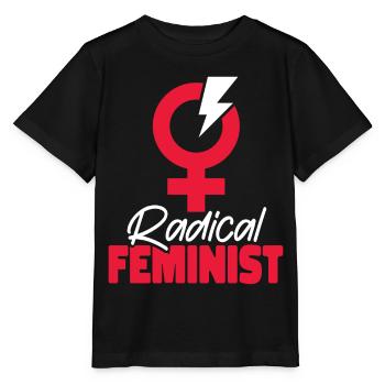 Feminist Radical Feminist - Stanley/Stella Kinder T-Shirt MINI CREATOR  - Schwarz - Vorne - Mikhail (115cm)