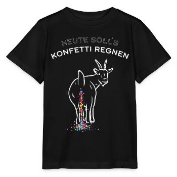 Konfetti Regnen Karneval Fastelovend Närrisch Jeck - Stanley/Stella Kinder T-Shirt MINI CREATOR  - Schwarz - Vorne - Mikhail (115cm)