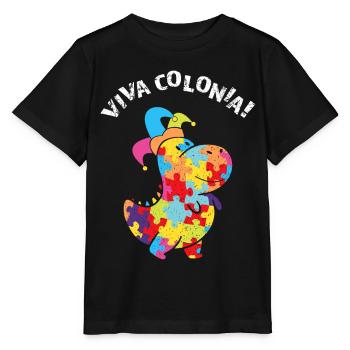 Viva Colonia Carnaval de Cologne Confettis Dino Kölle - T-shirt bio MINI CREATOR Stanley/Stella Enfant - noir - Devant - Mikhail (115cm)