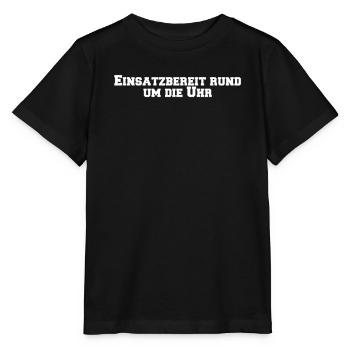Feuerwehr - Einsatzbereit rund um die Uhr - Stanley/Stella Kinder T-Shirt MINI CREATOR  - Schwarz - Vorne - Mikhail (115cm)