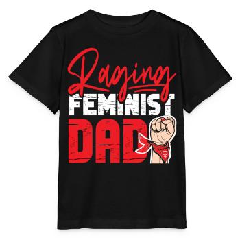 Feminist Raging Feminist Dad - Stanley/Stella Kinder T-Shirt MINI CREATOR  - Schwarz - Vorne - Mikhail (115cm)