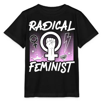 Feminist Radical Feminist - Stanley/Stella Kinder T-Shirt MINI CREATOR  - Schwarz - Vorne - Mikhail (115cm)