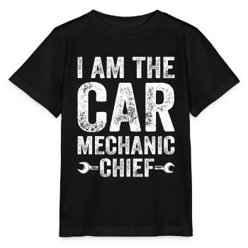 Mécanicien automobile - Je suis le mécanicien automobile en chef - T-shirt bio MINI CREATOR Stanley/Stella Enfant - noir - Devant - Mikhail (115cm)