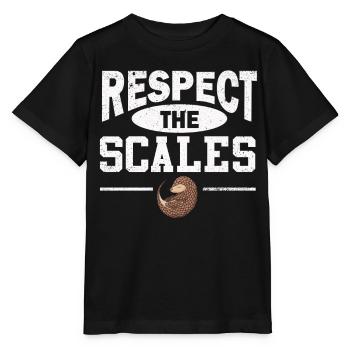Les amateurs de pangolin respectent les écailles - T-shirt bio MINI CREATOR Stanley/Stella Enfant - noir - Devant - Mikhail (115cm)