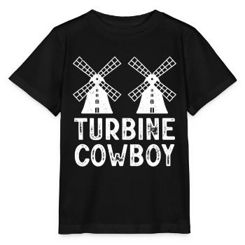 Turbine Cowboy Windmill Whisperer Renewables - T-shirt bio MINI CREATOR Stanley/Stella Enfant - noir - Devant - Mikhail (115cm)