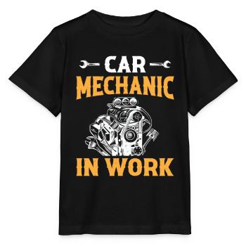 Drôle de mécanicien automobile - Mécanicien automobile - T-shirt bio MINI CREATOR Stanley/Stella Enfant - noir - Devant - Mikhail (115cm)