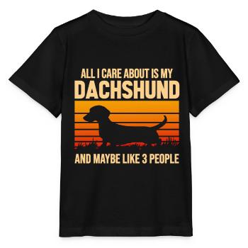 Dachshund Gift Dixie Viennese Doxie Dachshund - Stanley/Stella MINI CREATOR Kids’ T-Shirt - black - Front - Mikhail (115cm)