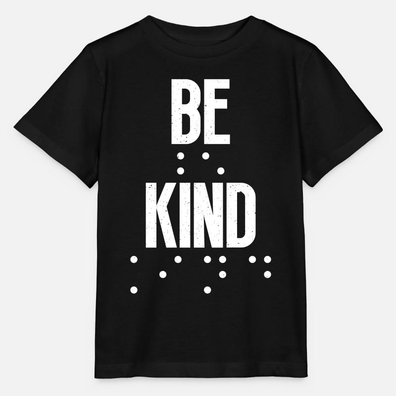 Soyez amical avec les points braille pour - T-shirt bio MINI CREATOR Stanley/Stella Enfant - noir
