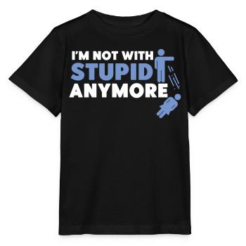 Happy Divorce Party I'm Not With - Stanley/Stella Kinder T-Shirt MINI CREATOR  - Schwarz - Vorne - Mikhail (115cm)