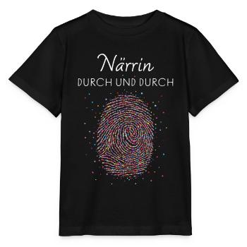 Närrin Karneval Fasching Konfetti 5. Jahreszeit - Stanley/Stella Kinder T-Shirt MINI CREATOR  - Schwarz - Vorne - Mikhail (115cm)