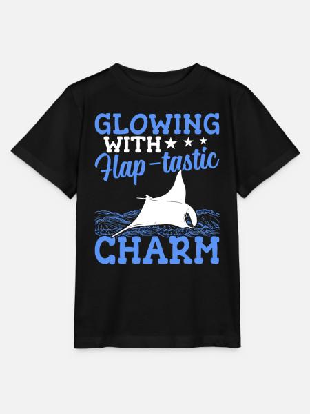 Mantarochen Flap-tastischer Charme Mantarochen - Stanley/Stella Kinder T-Shirt MINI CREATOR - Schwarz