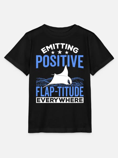 Mantarochen Positive Flap-titude Mantarochen - Stanley/Stella Kinder T-Shirt MINI CREATOR - Schwarz