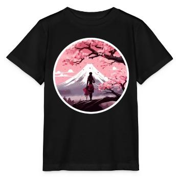 Geisha japonaise traditionnelle - T-shirt bio MINI CREATOR Stanley/Stella Enfant - noir - Devant - Mikhail (115cm)