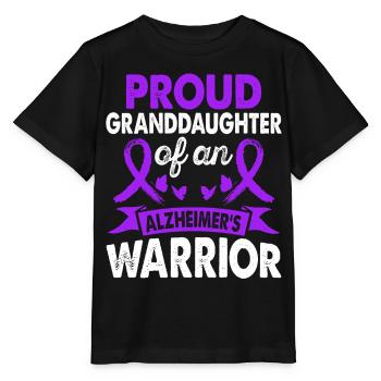 Enkelin Von Alzheimer Warrior Awareness Purple - Stanley/Stella Kinder T-Shirt MINI CREATOR  - Schwarz - Vorne - Mikhail (115cm)