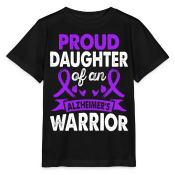 Tochter Von Alzheimer's Warrior Awareness Purple - Stanley/Stella Kinder T-Shirt MINI CREATOR  - Schwarz - Vorne - Mikhail (115cm)