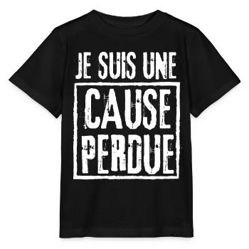 Je suis une Cause Perdue - T-shirt bio MINI CREATOR Stanley/Stella Enfant - noir - Devant - Mikhail (115cm)
