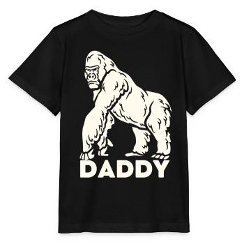 Papa Gorille Père protecteur - T-shirt bio MINI CREATOR Stanley/Stella Enfant - noir - Devant - Mikhail (115cm)