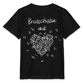 Bratschistin mit Herz Bratsche Musikverein Musiker - Stanley/Stella Kinder T-Shirt MINI CREATOR  - Schwarz - Vorne - Mikhail (115cm)