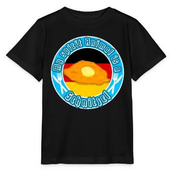 Mon âme animal est un schnitzel drôle de dicton - T-shirt bio MINI CREATOR Stanley/Stella Enfant - noir - Devant - Mikhail (115cm)