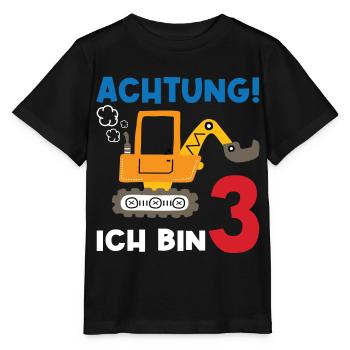 Achtung Ich bin Drei - Stanley/Stella Kinder T-Shirt MINI CREATOR  - Schwarz - Vorne - Mikhail (115cm)