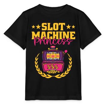 Spielautomaten-roulette-spieler-casino-glücksspiel - Stanley/Stella Kinder T-Shirt MINI CREATOR  - Schwarz - Vorne - Mikhail (115cm)