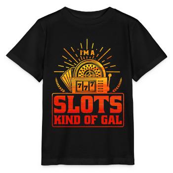 Spielautomat Roulette Wetten Casino Glücksspiel - Stanley/Stella Kinder T-Shirt MINI CREATOR  - Schwarz - Vorne - Mikhail (115cm)