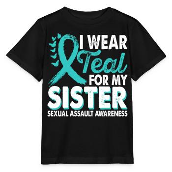 Wear Teal for the month to educate about - Stanley/Stella MINI CREATOR Kids’ T-Shirt - black - Front - Mikhail (115cm)
