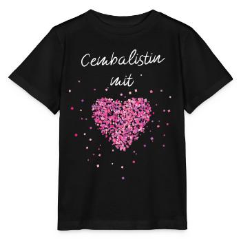 Cembalistin mit Herz Cembalo Musiklehrerin Musik - Stanley/Stella Kinder T-Shirt MINI CREATOR  - Schwarz - Vorne - Mikhail (115cm)
