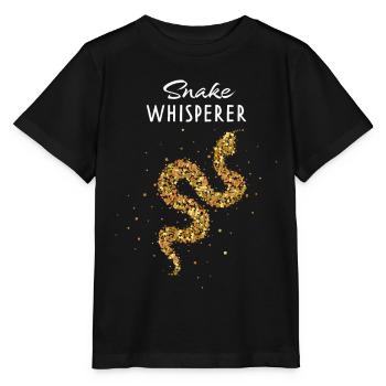 Serpent Chuchoteur Serpents Cornet Serpent Vipère - T-shirt bio MINI CREATOR Stanley/Stella Enfant - noir - Devant - Mikhail (115cm)