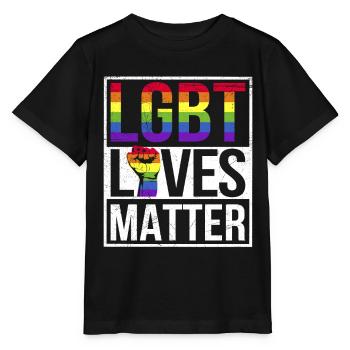 Lgbt Lives Matter Gay Sexual Diversity - Stanley/Stella MINI CREATOR Kids’ T-Shirt - black - Front - Mikhail (115cm)