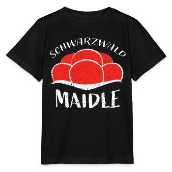 Schwarzwald Maidle Schwarzwaldmädel Tracht - Stanley/Stella Kinder T-Shirt MINI CREATOR  - Schwarz - Vorne - Mikhail (115cm)