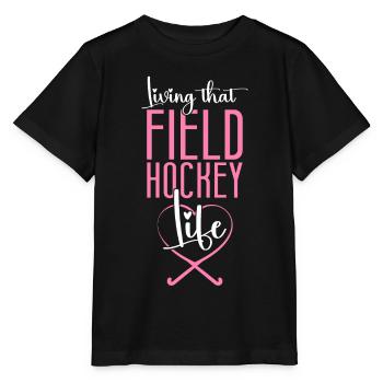 Field Hockey Living That Field - Stanley/Stella MINI CREATOR Kids’ T-Shirt - black - Front - Mikhail (115cm)