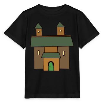 Burg Mittelalter Ritter Schloss Märchen Festung - Stanley/Stella Kinder T-Shirt MINI CREATOR  - Schwarz - Vorne - Mikhail (115cm)