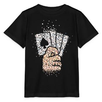 Tours de cartes Illusionniste Carte Magique Jeu de cartes - T-shirt bio MINI CREATOR Stanley/Stella Enfant - noir - Devant - Mikhail (115cm)