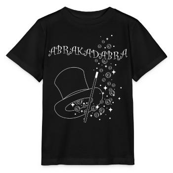 Abracadabra Tours du chapeau du sorcier Tours de passe-passe - T-shirt bio MINI CREATOR Stanley/Stella Enfant - noir - Devant - Mikhail (115cm)