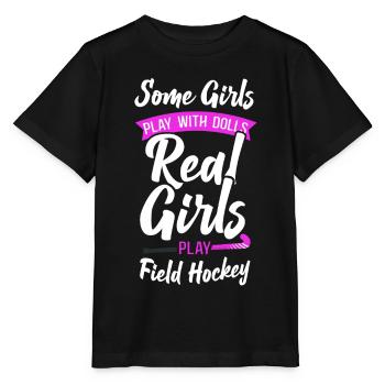 Field Hockey Some Girls Play With - Stanley/Stella MINI CREATOR Kids’ T-Shirt - black - Front - Mikhail (115cm)