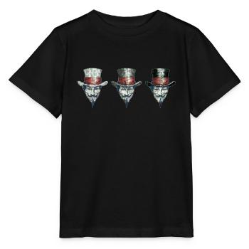 V-Masken-Spektrum: Der Tanz der weißen, grauen und - Stanley/Stella Kinder T-Shirt MINI CREATOR  - Schwarz - Vorne - Mikhail (115cm)
