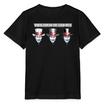 White, Gray, Black Hat Which Cyber Team Do You - Stanley/Stella MINI CREATOR Kids’ T-Shirt - black - Front - Mikhail (115cm)