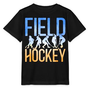 Field Hockey Watercolor Field - Stanley/Stella MINI CREATOR Kids’ T-Shirt - black - Front - Mikhail (115cm)