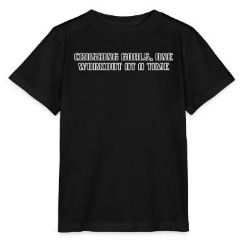 Fitness - Crushing goals, one workout at a time - Stanley/Stella MINI CREATOR Kids’ T-Shirt - black - Front - Mikhail (115cm)