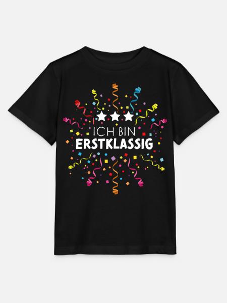 Erstklassig Erstklässler Schulanfänger Einschulung - Stanley/Stella Kinder T-Shirt MINI CREATOR - Schwarz