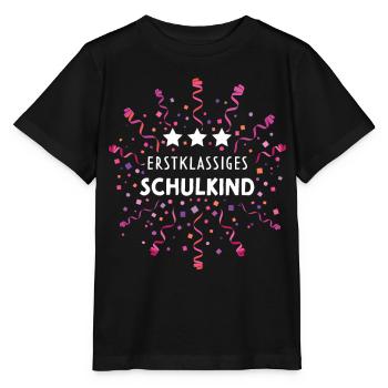 Erstklassig Schulkind Einschulung Schulanfänger - Stanley/Stella Kinder T-Shirt MINI CREATOR  - Schwarz - Vorne - Mikhail (115cm)