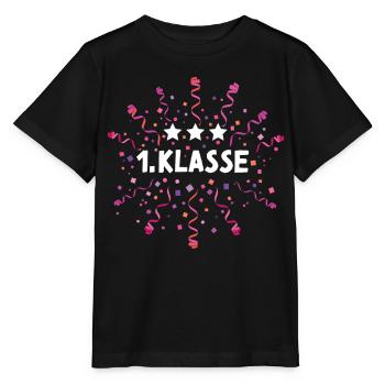1. Klasse Einschulung Schulanfang Schulanfänger - Stanley/Stella Kinder T-Shirt MINI CREATOR  - Schwarz - Vorne - Mikhail (115cm)