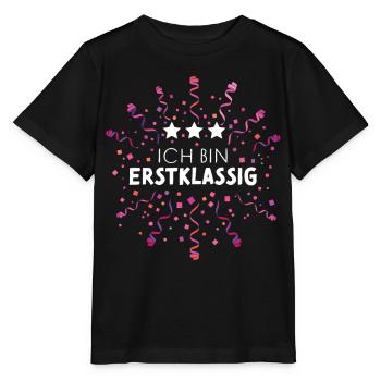 Erstklassig Erstklässler Schulanfänger Schülerin - Stanley/Stella Kinder T-Shirt MINI CREATOR  - Schwarz - Vorne - Mikhail (115cm)